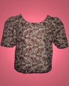Women's Kimona blouse Burgundy Macrame Lace 100546 Burgundy Women's Kimona blouse Burgundy Macrame Lace 100546 Burgundy